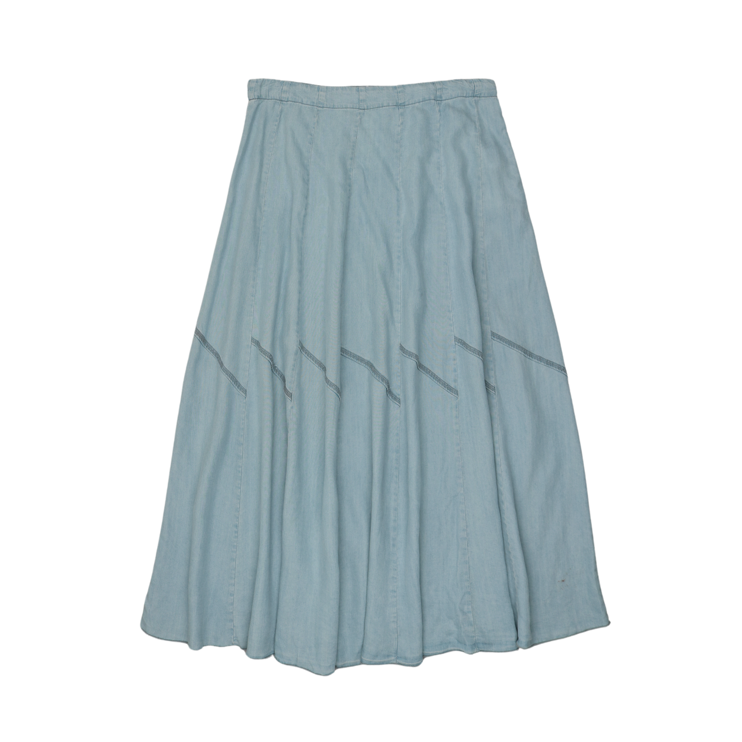 FROO STYLE BLUE STITCHED PANEL SKIRT