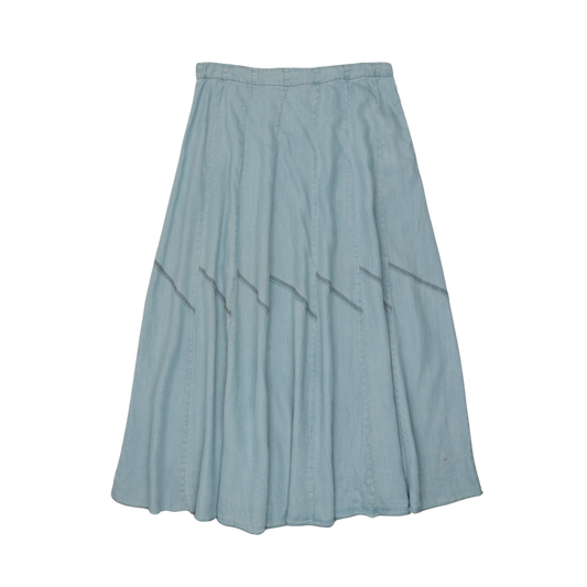 FROO STYLE BLUE STITCHED PANEL SKIRT