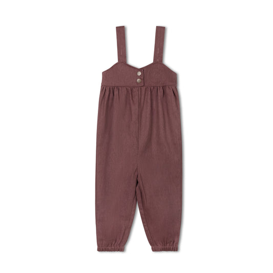 FROO STYLE  BURGUNDY BUTTON OVERALLS