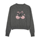 FROO STYLE HEATHER GREY CHERRY PRINT SWEATER