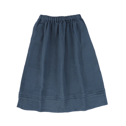 BELLE CHIARA BLUE WAFFLE DESIGN SKIRT [FINAL SALE]