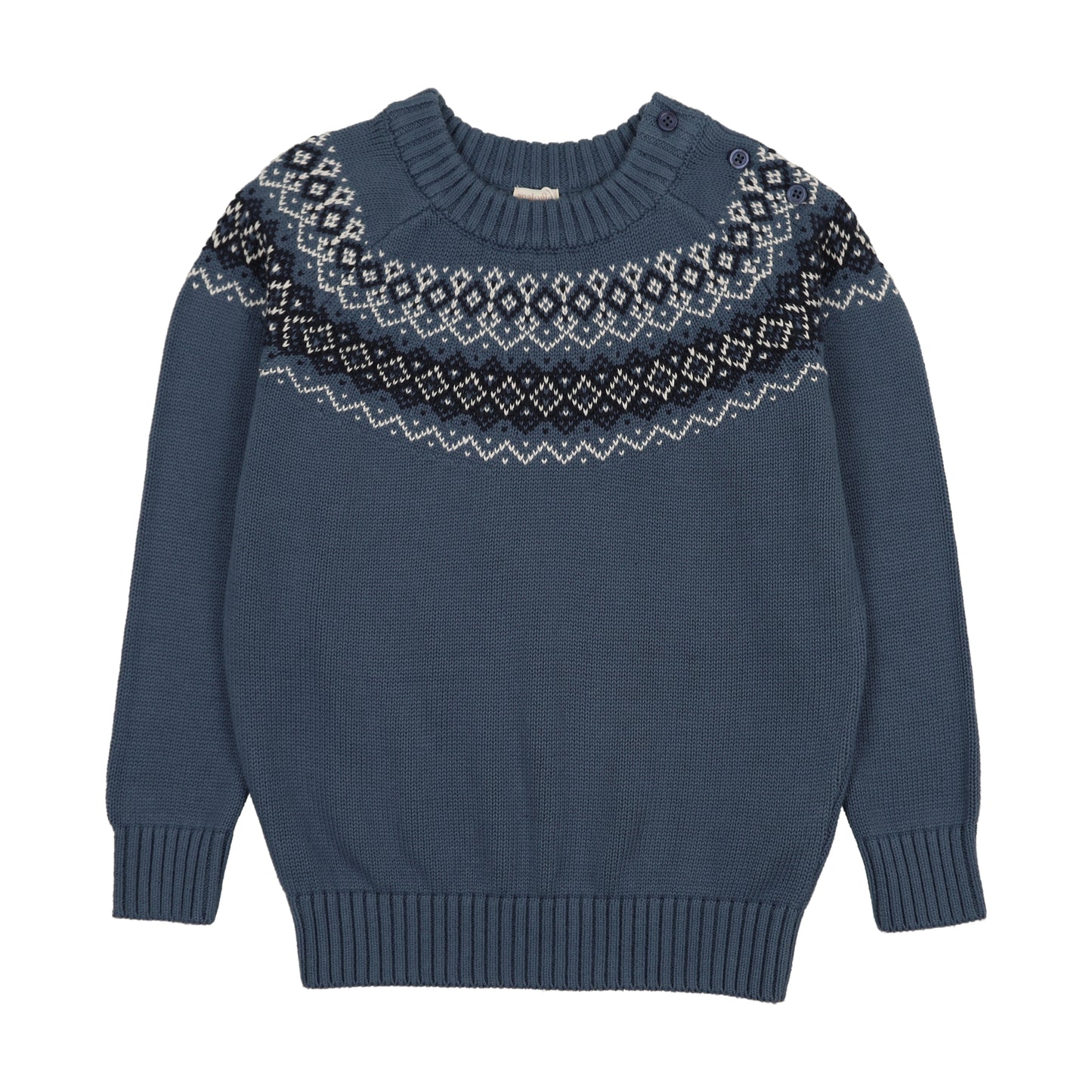 ANALOGIE BLUE HEIRLOOM KNIT SWEATER