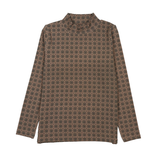 ANALOGIE ECRU HOME GARDEN PRINTED MOCKNECK