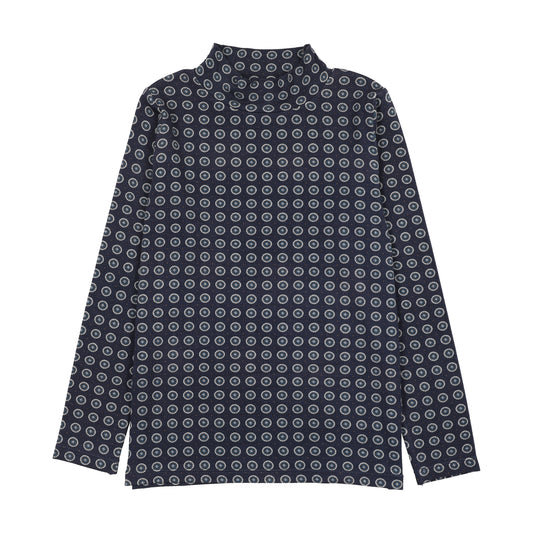 ANALOGIE NAVY PRINT HOME GARDEN PRINTED MOCKNECK