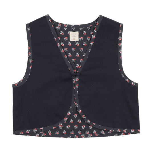 ANALOGIE NAVY HOME GARDEN CONTRAST TRIM VEST