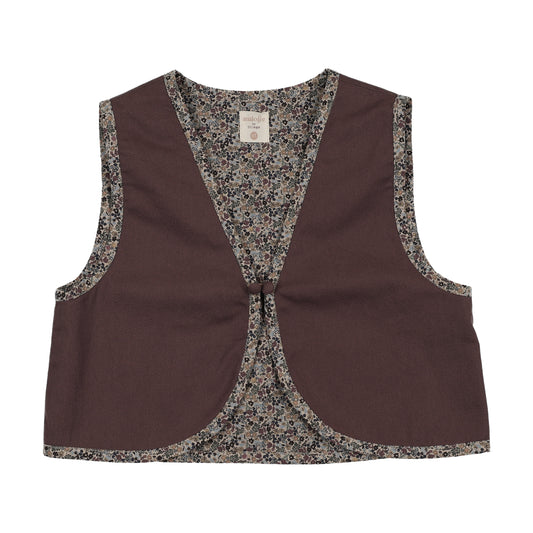 ANALOGIE VINTAGE PURPLE CONTRAST TRIM VEST