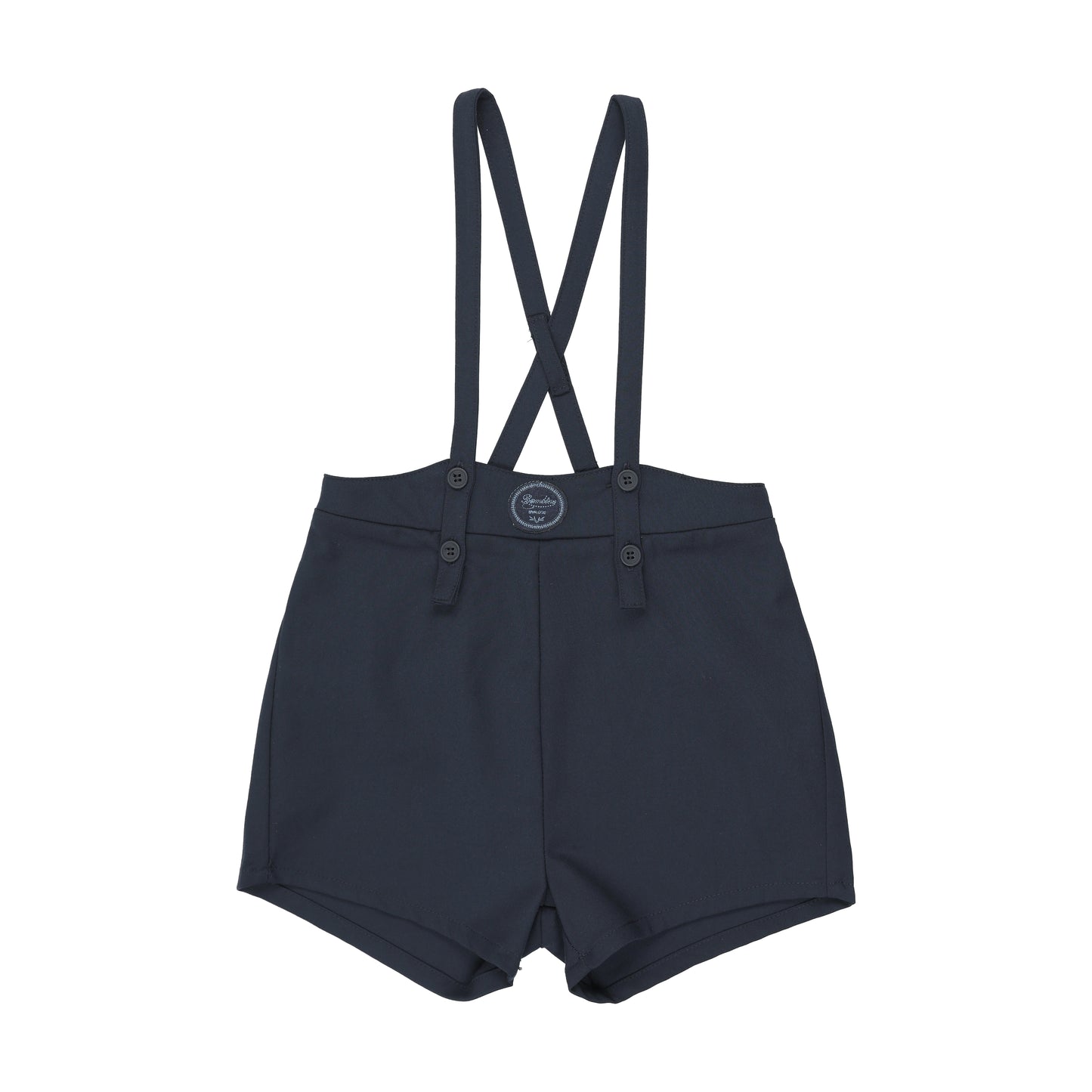 ANALOGIE NAVY PLAID EDITION BOYS OVERALL SHORTS