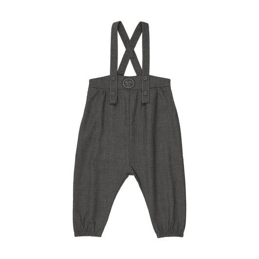 ANALOGIE MID GREY PLAID EDITION BOYS LONG ROMPER