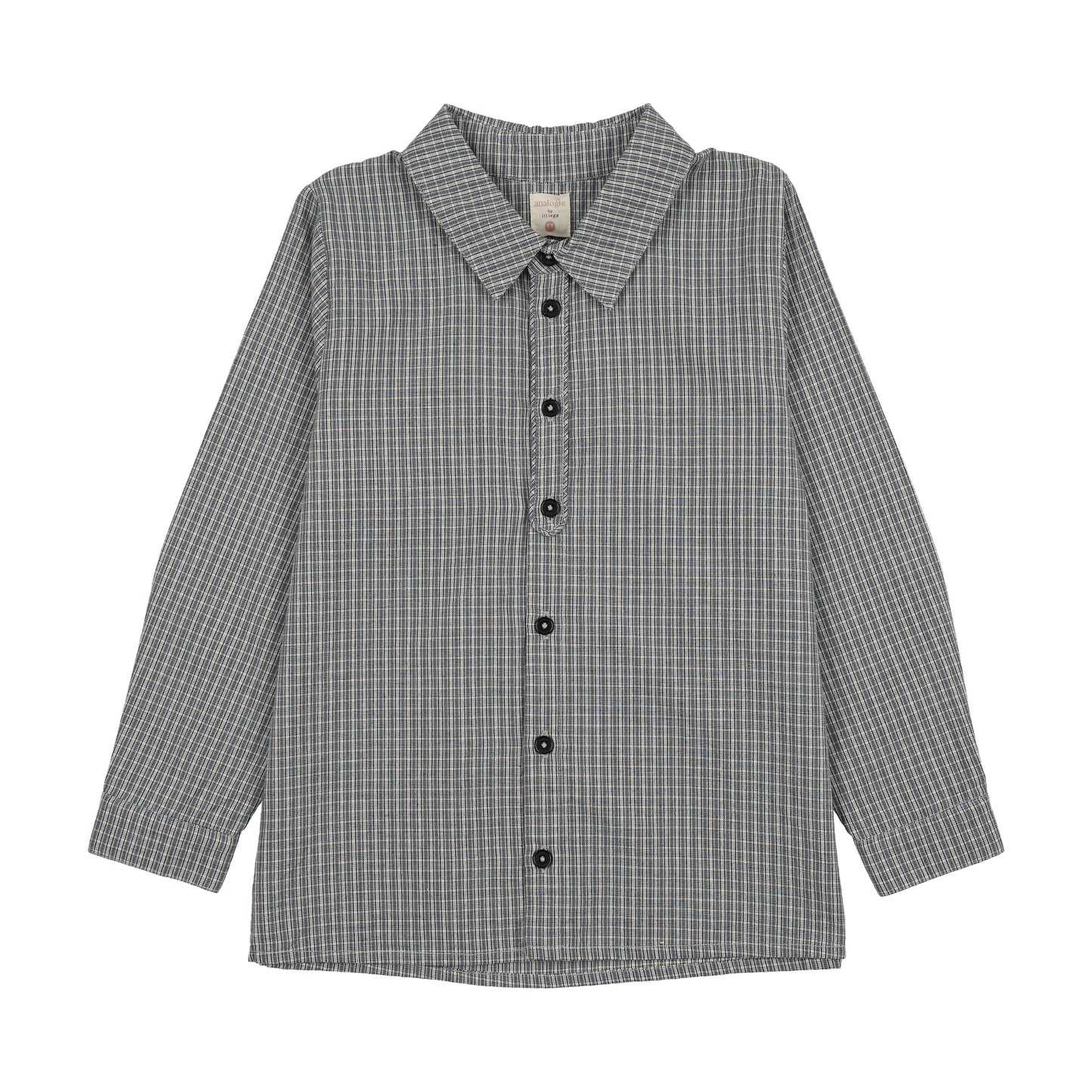 ANALOGIE BLUE PLAID COLLAR SHIRT