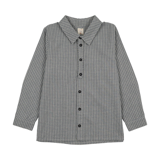 ANALOGIE BLUE PLAID COLLAR SHIRT