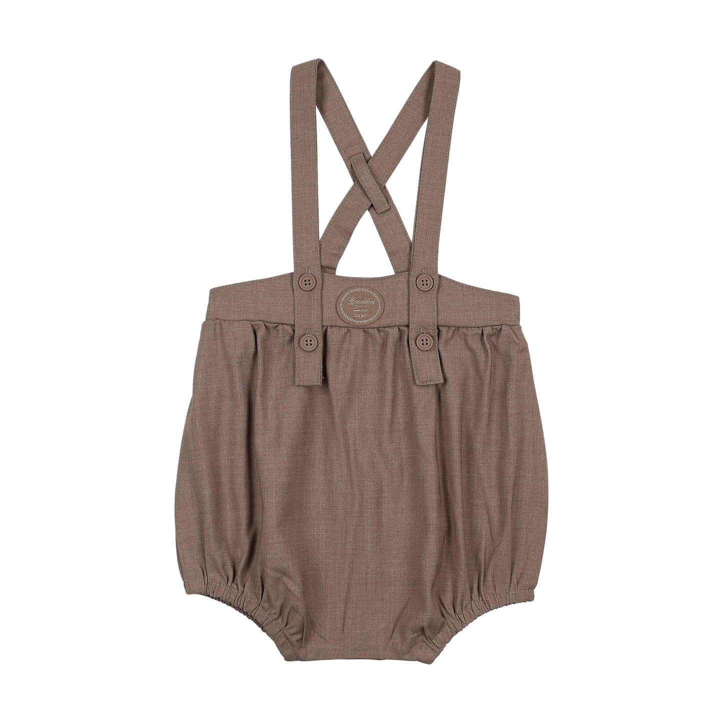 ANALOGIE OATMEAL PLAID EDITION BOYS ROMPER