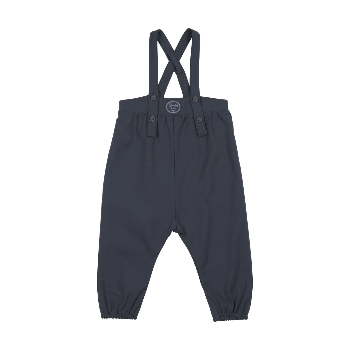 ANALOGIE NAVY PLAID EDITION BOYS LONG ROMPER