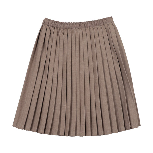 ANALOGIE OATMEAL KNIFE PLEATED SKIRT