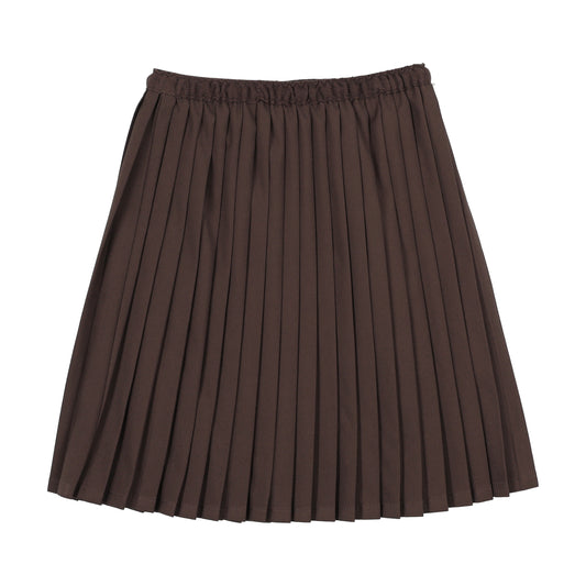 ANALOGIE BROWN KNIFE PLEATED SKIRT