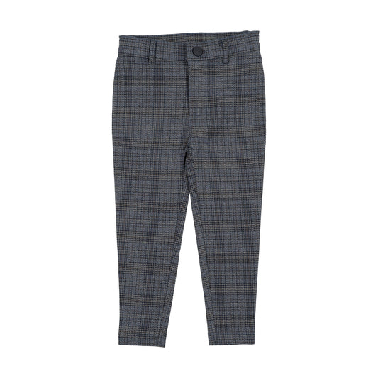 ANALOGIE VINTAGE BLUE/GREY PLAID PANTS