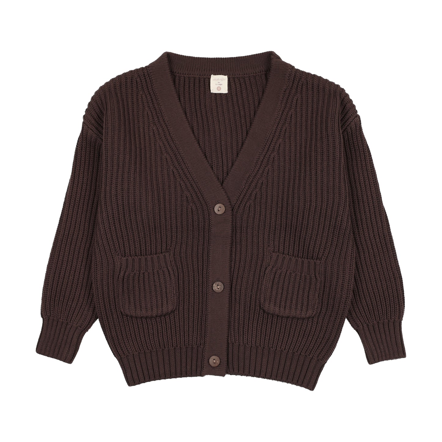 ANALOGIE CHOCOLATE BROWN GRANDPA CARDIGAN