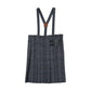 ANALOGIE VINTAGE BLUE/GREY PLAID BUCKLE SUSPENDER SKIRT