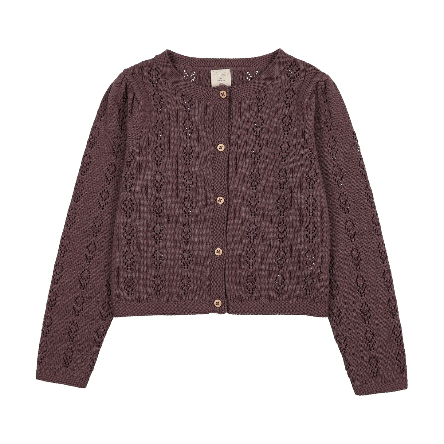 ANALOGIE VINTAGE PURPLE GIRLS CARDIGAN