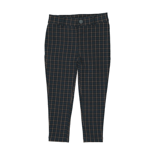 ANALOGIE TEAL/BEIGE WINDOWPANE PANTS