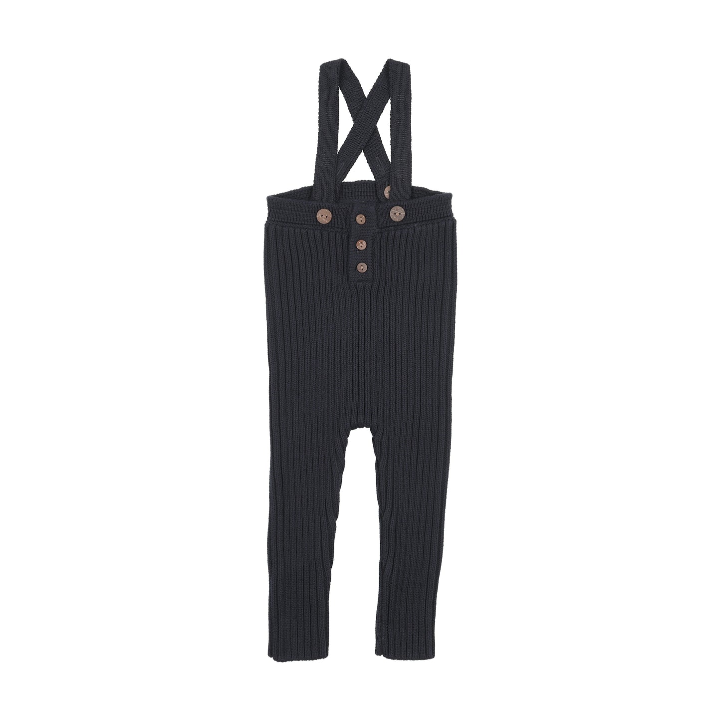 ANALOGIE NAVY CHUNKY RIBBED KNIT OVERALLS