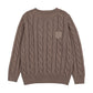 ANALOGIE OATMEAL CHUNKY V NECK SWEATER