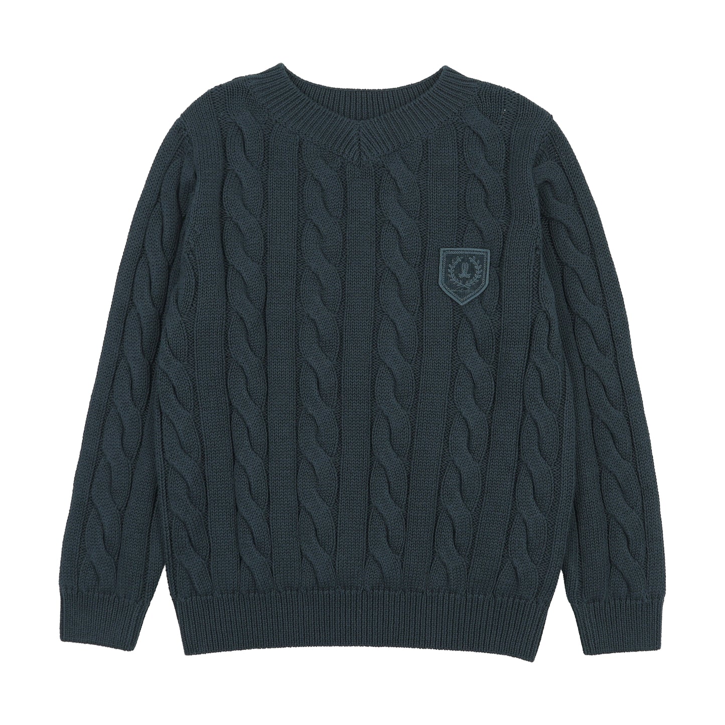 ANALOGIE DEEP TEAL CHUNKY V NECK SWEATER