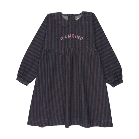 ANALOGIE DENIM/BURGUNDY DENIM DAY DRESS