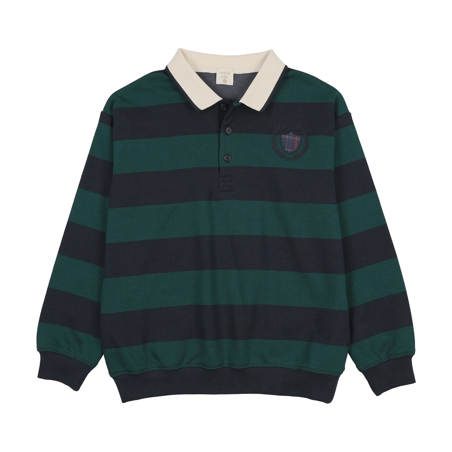 ANALOGIE NAVY VARSITY FAN CLUB POLO SWEATSHIRT