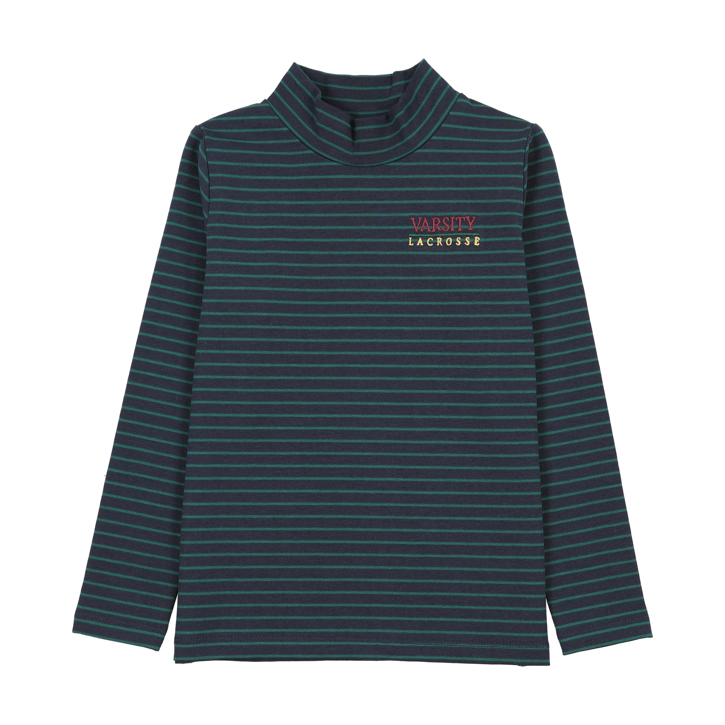 ANALOGIE NAVY/GREEN STRIPE FAN CLUB MOCKNECK