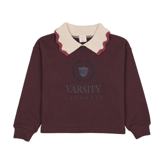 ANALOGIE PLUM/CREAM FAN CLUB GIRLS SWEATSHIRT