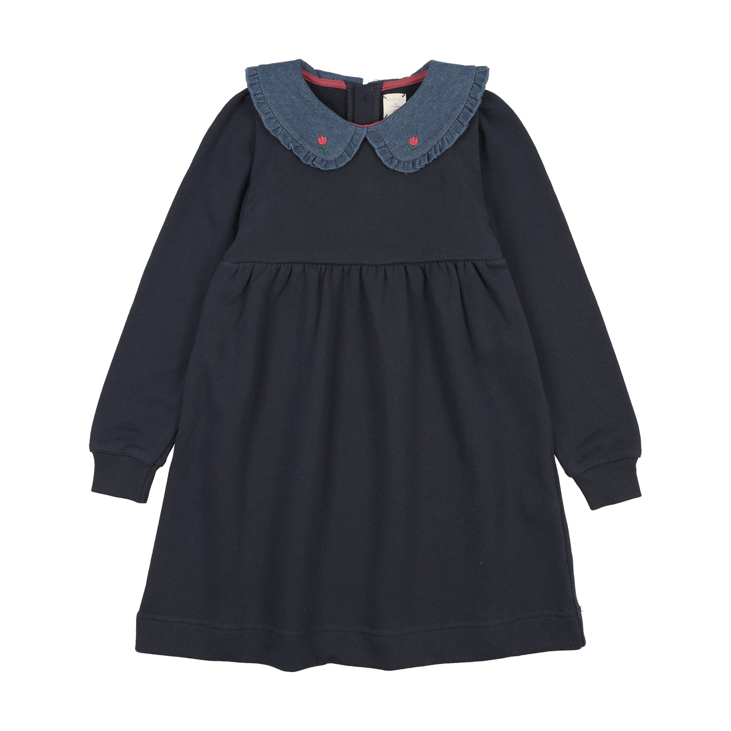 ANALOGIE NAVY/DENIM COLLAR SWEATSHIRT DRESS