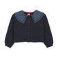 ANALOGIE NAVY/DENIM SAILOR COLLAR CARDIGAN