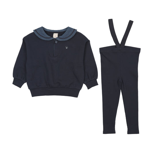 ANALOGIE NAVY/DENIM SAILOR COLLAR SET