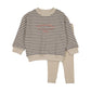 ANALOGIE CREAM/NAVY STRIPE SWEATSHIRT SET