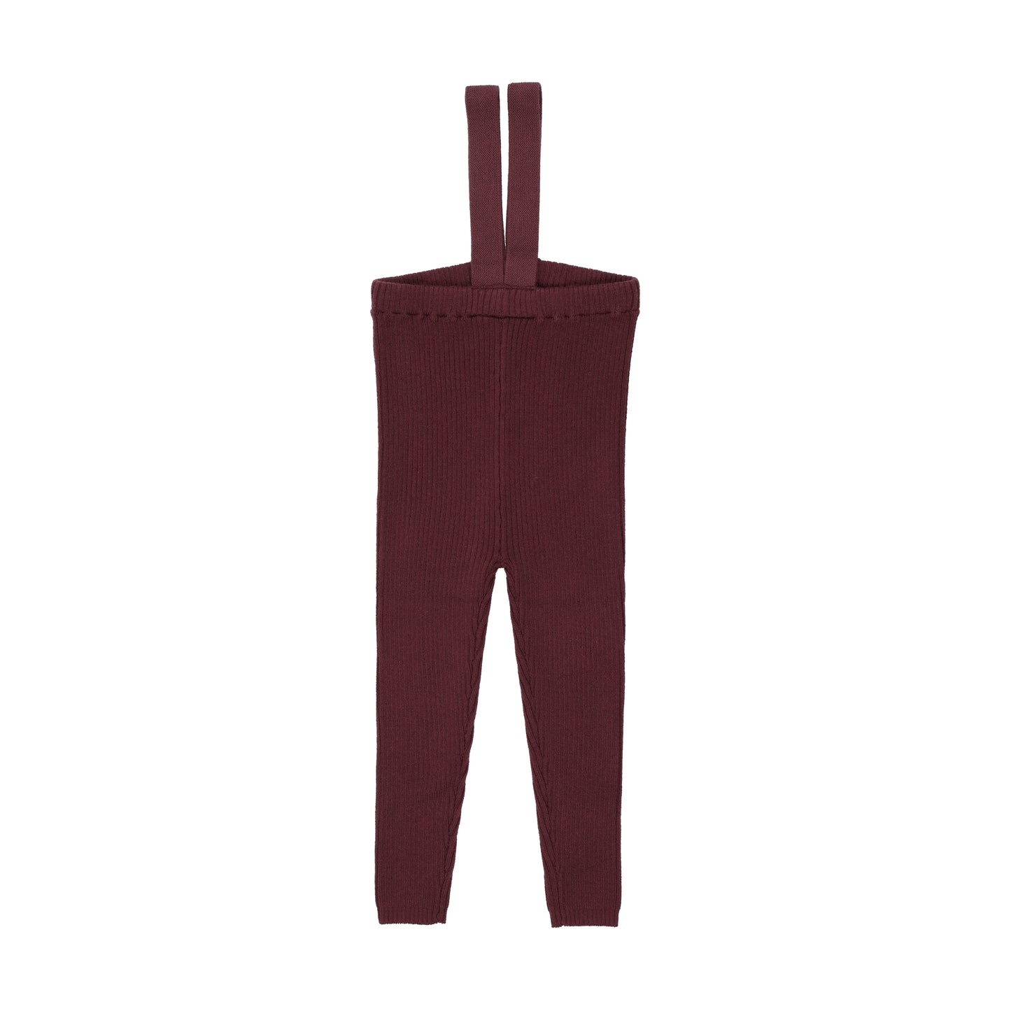 ANALOGIE BURGUNDY KNIT SUSPENDER LEGGINGS