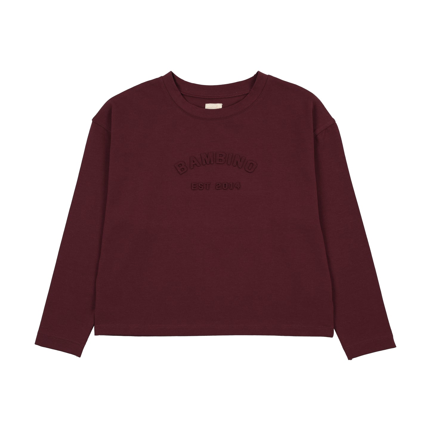 ANALOGIE BURGUNDY DENIM DAY GIRLS BOXY TEE