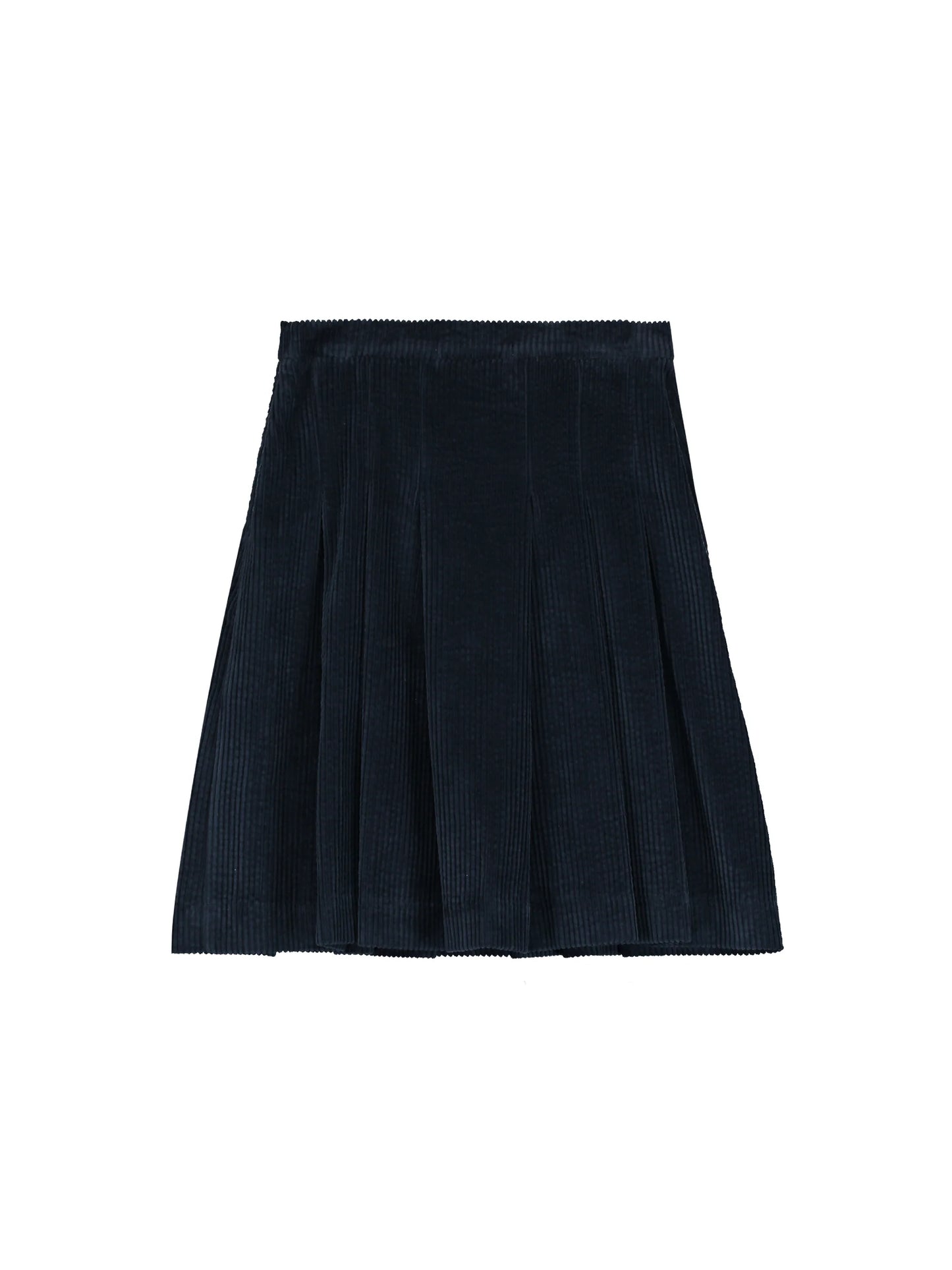 TANGERINE BLUE CORDUROY PLEAT SKIRT