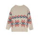 TANGERINE BEIGE FLOWER KNIT SWEATER