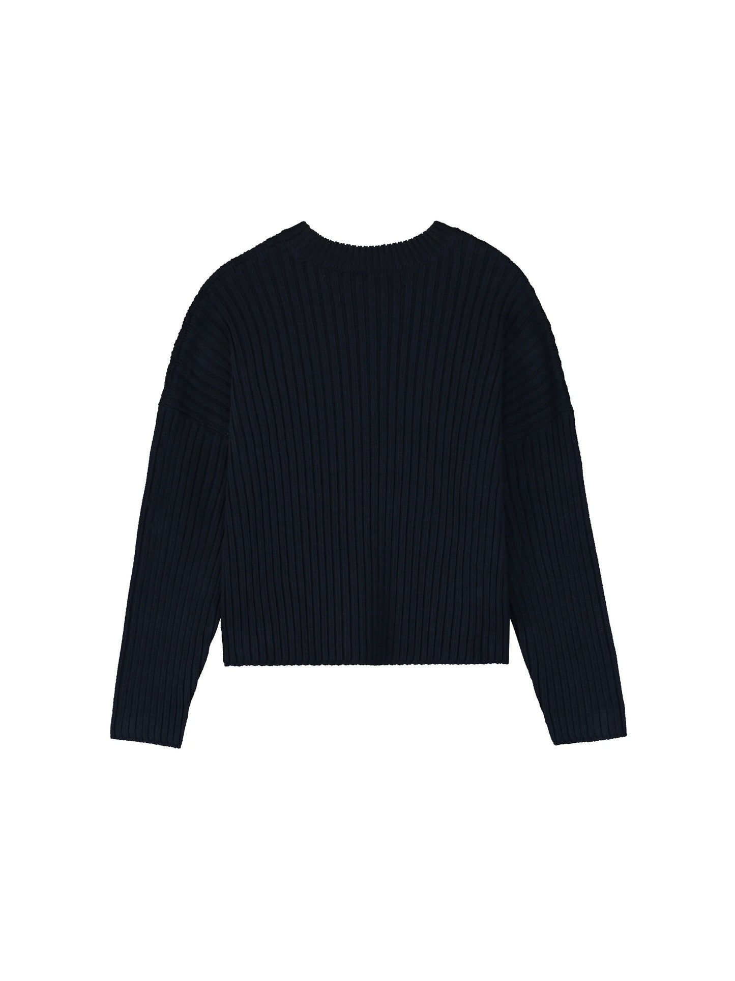 TANGERINE NAVY CHUNKY KNIT SWEATER