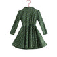 PLEASE MOM GREEN FLORAL WAISTED COLLAR DRESS