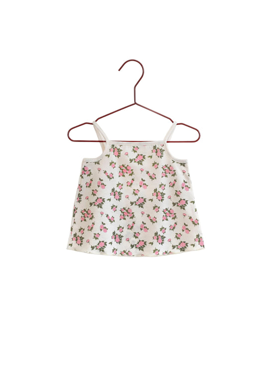 PLEASE MOM CREAM CONFETTI FLORAL TANK