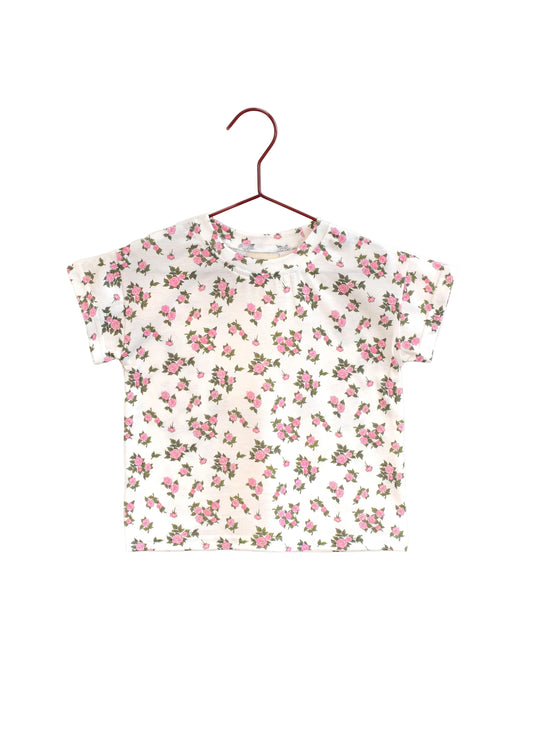 PLEASE MOM CREAM CONFETTI FLORAL SS T-SHIRT