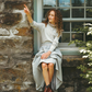 BAMBOO LIGHT GREY RUFFLE NECK SWEATER SET