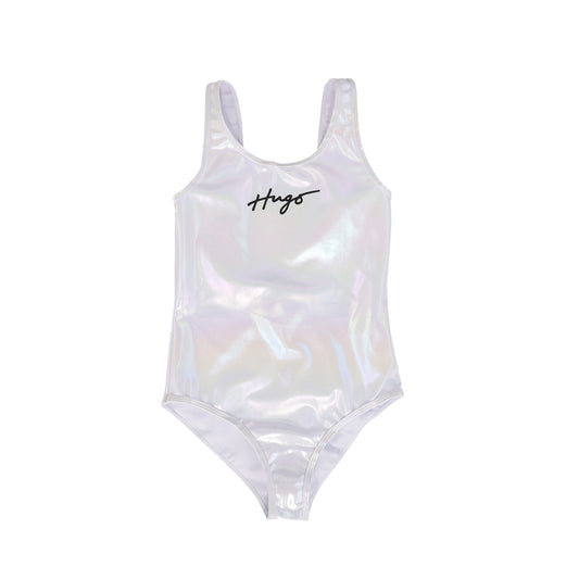 HUGO WHITE IRIDESCENT SWIMSUIT