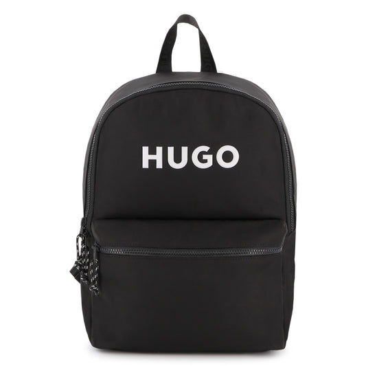 HUGO BLACK LOGO BACKPACK
