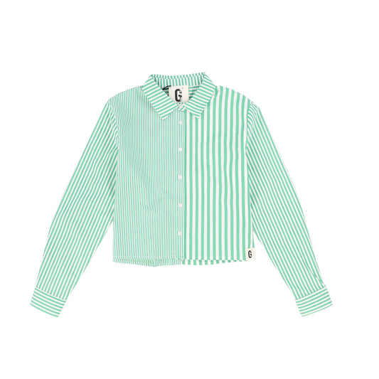GEM GREEN PINSTRIPE BLOUSE