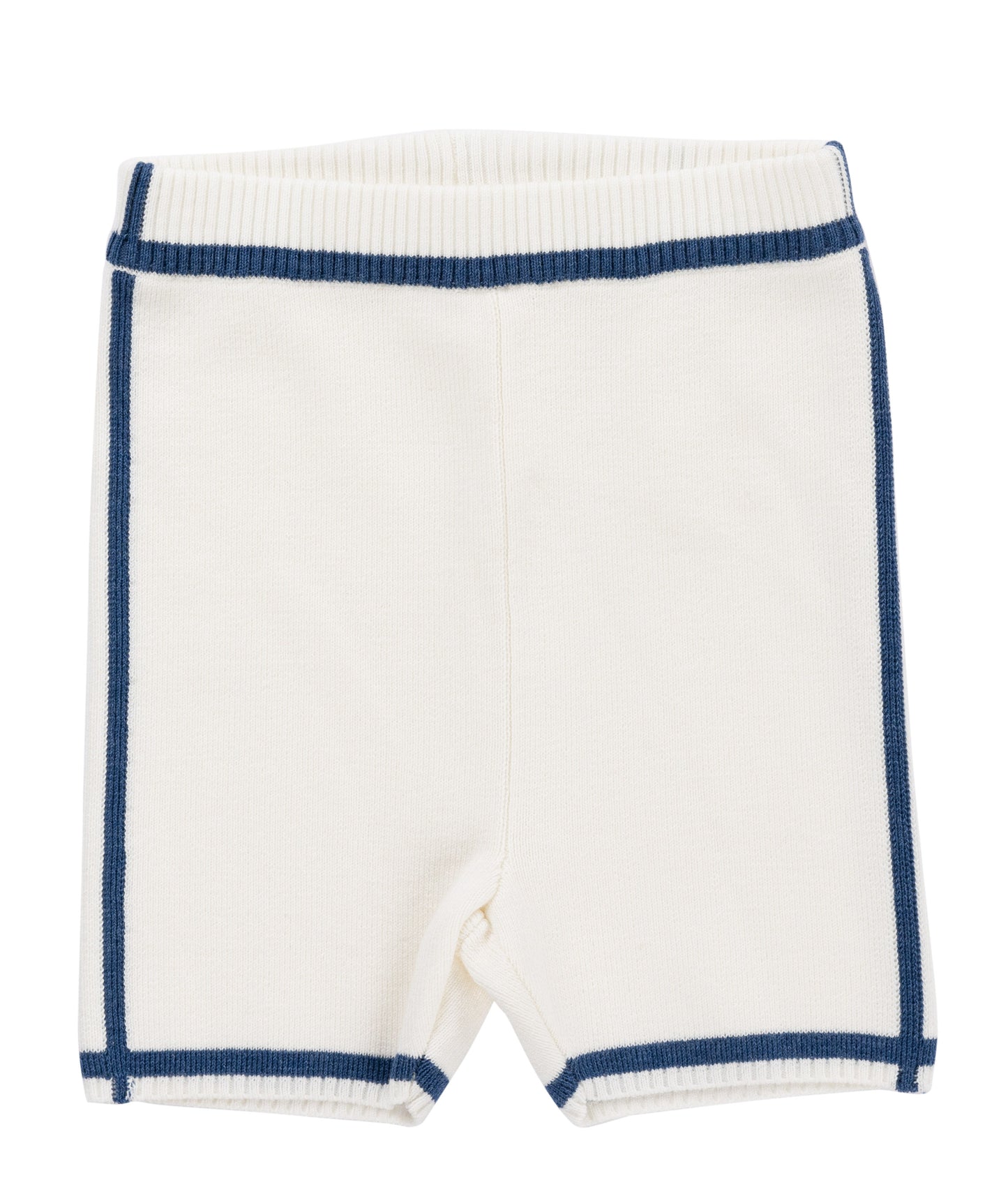 KIPP IVORY/BLUE TRIM KNIT SHORTS