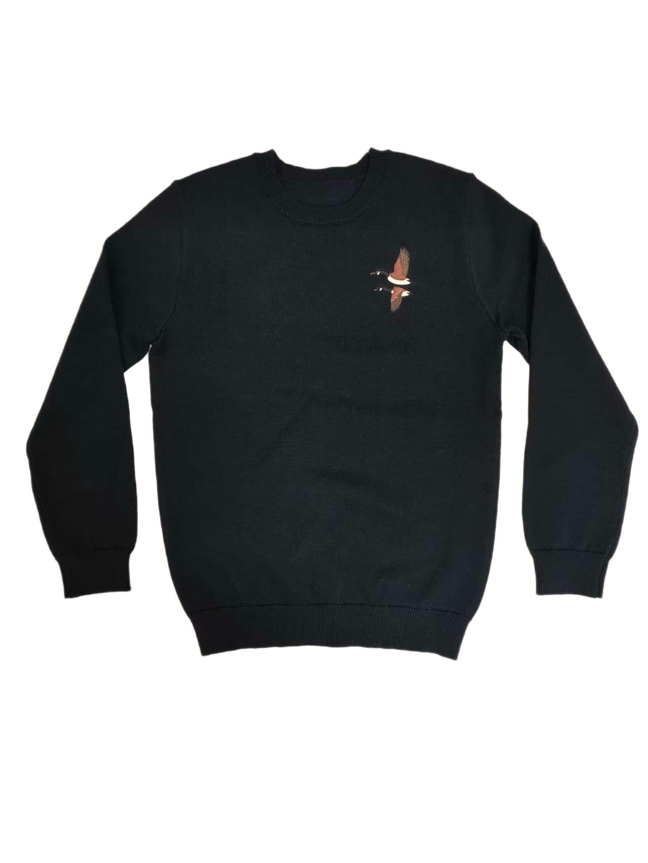 KIPP NAVY BIRD EMBROIDERED SWEATER