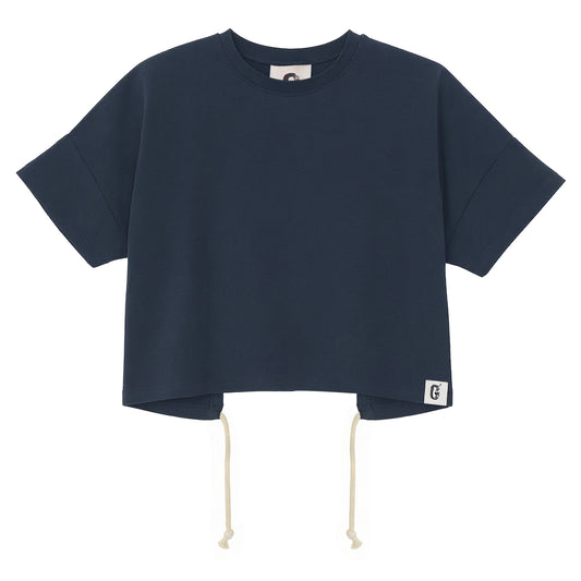 GEM NAVY DRAWSTRING T-SHIRT