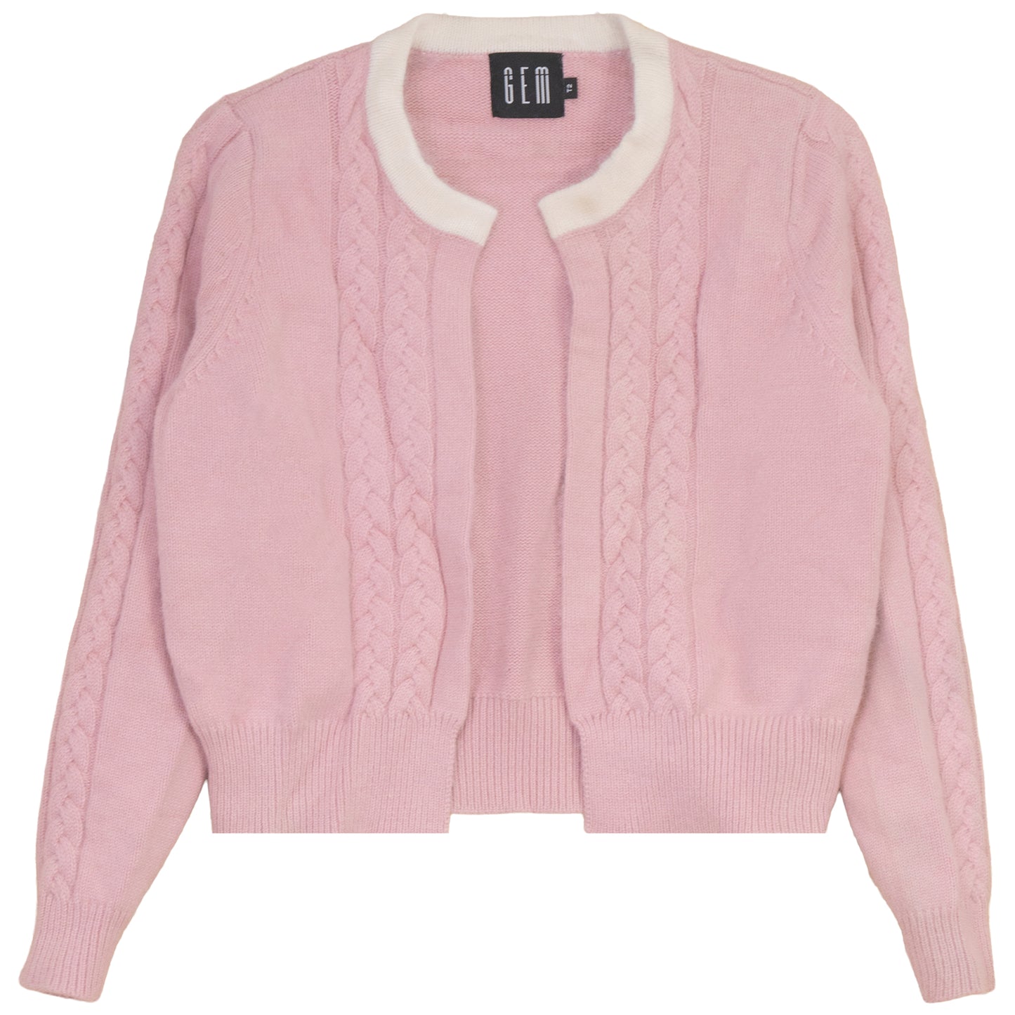 GEM PINK CABLE KNIT SWEATER SET